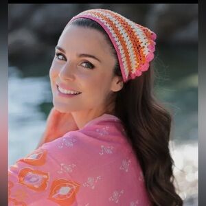 NWT Shiraleah Luna Crochet Headscarf Multi Color Stripe